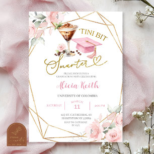 Tini bit smarter Espresso martini Graduation Party Invitation