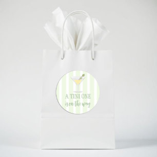 Tini One Baby Shower Classic Round Sticker