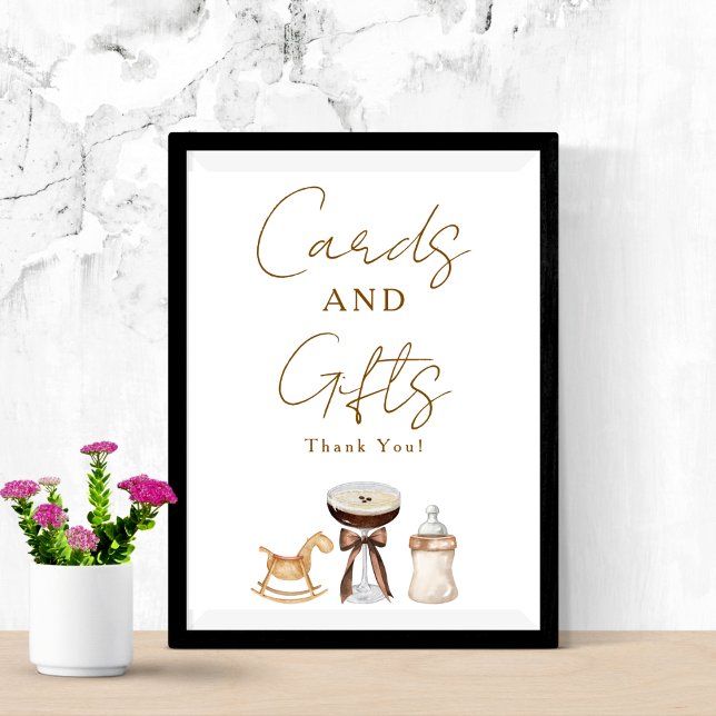 Tini One Espresso Martini Cards Gifts Baby Shower Poster (Creator Uploaded)