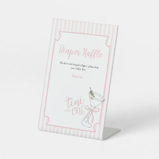 Tini One Is on the Way Diaper Raffle Sign