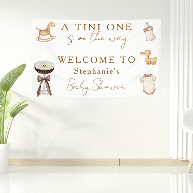 Tini One On The Way Espresso Martini Baby Shower  Banner (Creator Uploaded)
