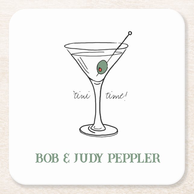 'tini time Personalised Paper Coasters (Front)