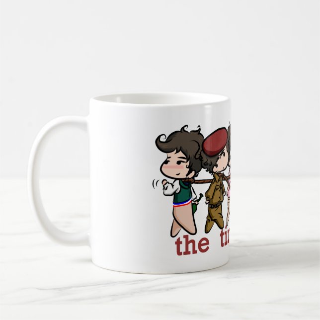 "tinies on leashes" mug (Left)