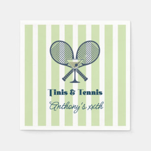 Tinis & Tennis Preppy Tennis Birthday Party Napkin