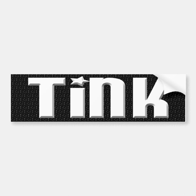 Tink Bumpersticker - Black & White Stars Bumper Sticker (Front)