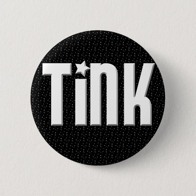Tink Button - Black Stars (Front)