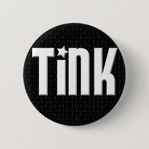 Tink Button - Black Stars