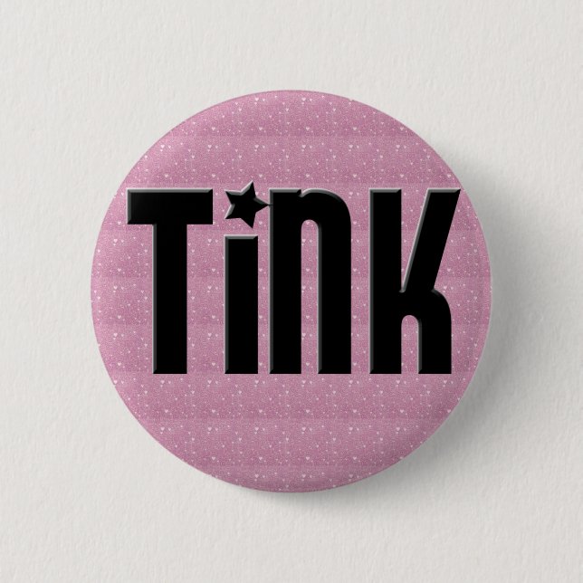 Tink Button - Pink Hearts (Front)