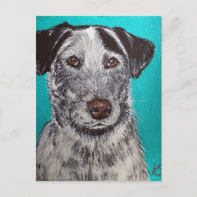 Tinker  Painting - Heeler Mix Postcard (Front)