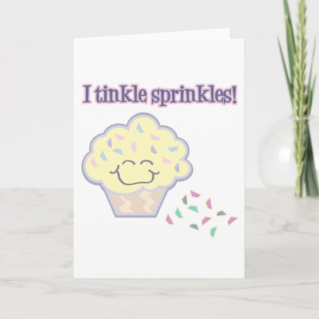 tinkle sprinkles funny cupcake card (Front)