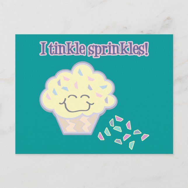 tinkle sprinkles funny cupcake postcard (Front)