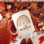 TINLEY Auntie Established Boho Terracotta Rainbow  Coffee Mug<br><div class="desc">This ceramic mug features a bohemian burnt orange terracotta rainbow with a sun inside and the word 'auntie' written in a handwritten brush font. This coffee cup is the perfect way to announce a new baby in the family and makes a great gift to your favourite aunt. 💜 COLORS ARE...</div>