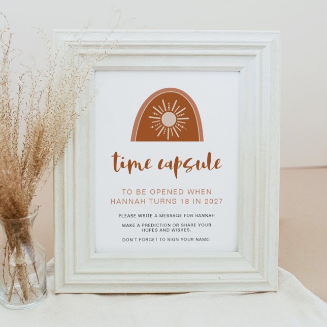 TINLEY Boho Rainbow 1st Birthday Time Capsule  Pos Poster (Creator Uploaded)