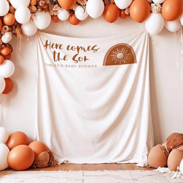 TINLEY Boho Terracotta Rainbow Here Comes the Son Tapestry (Creator Uploaded)