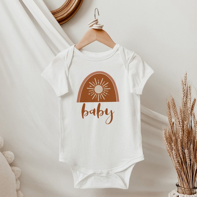 TINLEY Cute Bohemian Terracotta Rainbow Sunshine Baby Bodysuit (Creator Uploaded)