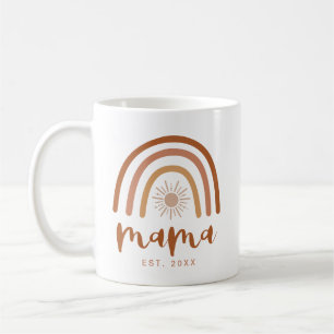 TINLEY Mama Established Terracotta Rainbow Coffee Mug