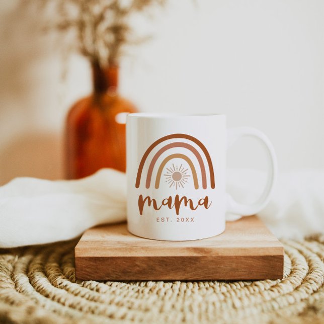 TINLEY Mama Established Terracotta Rainbow Coffee Mug (Creator Uploaded)