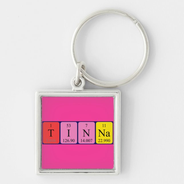 Tinna periodic table name keyring (Front)