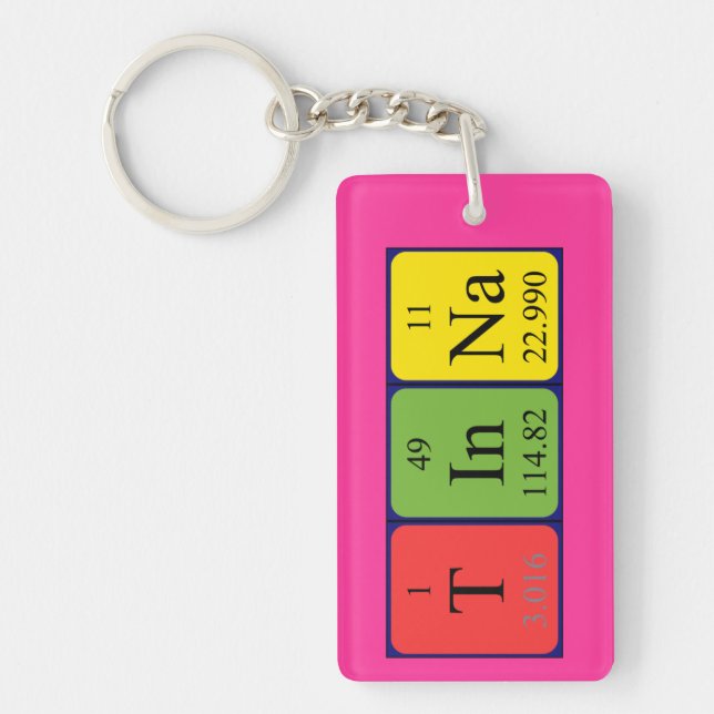 Tinna periodic table name keyring (Front)
