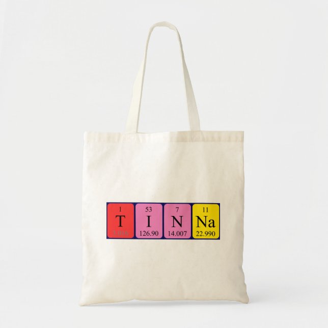 Tinna periodic table name tote bag (Front)