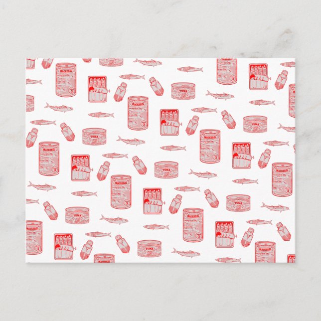Tinned Fish Pattern Postcard (Front)