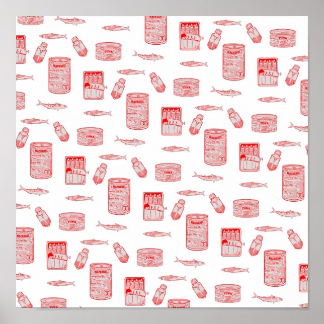 Tinned Fish Pattern Poster (Front)