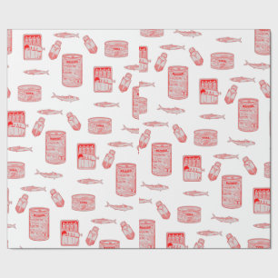 Tinned Fish Pattern Wrapping Paper