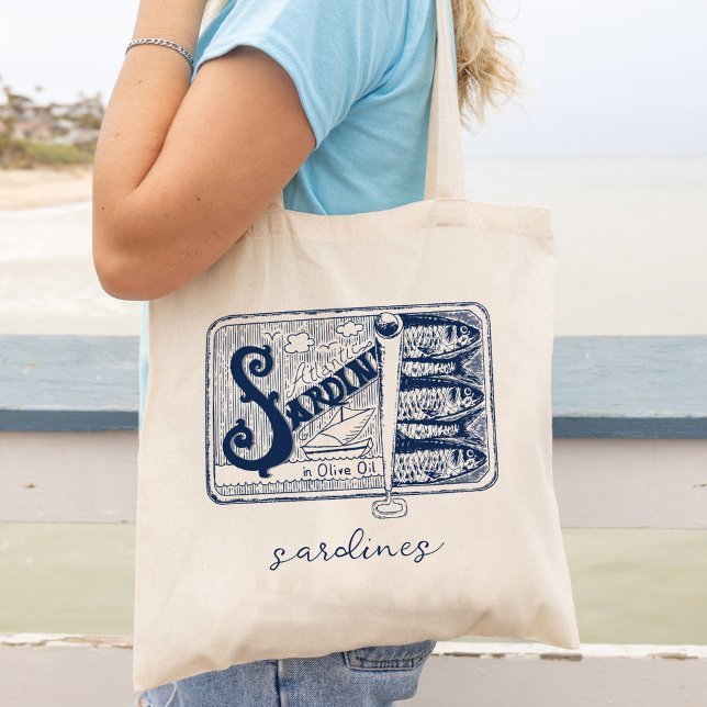 Tinned Fish Sardines Fisherman Aesthetic Tote Bag (Creator Uploaded)
