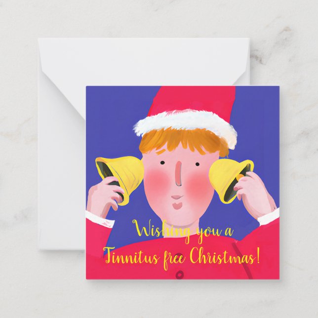Tinnitus free Christmas Jingle bells Hearing Card (Back)