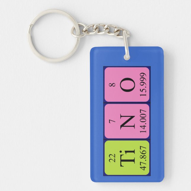 Tino periodic table name keyring (Front)