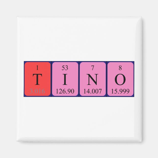 Tino periodic table name magnet (Front)