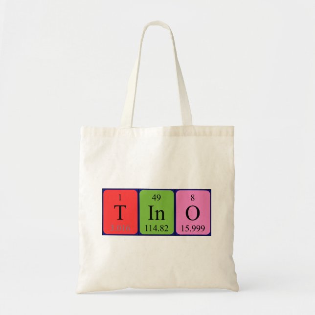 Tino periodic table name tote bag (Front)
