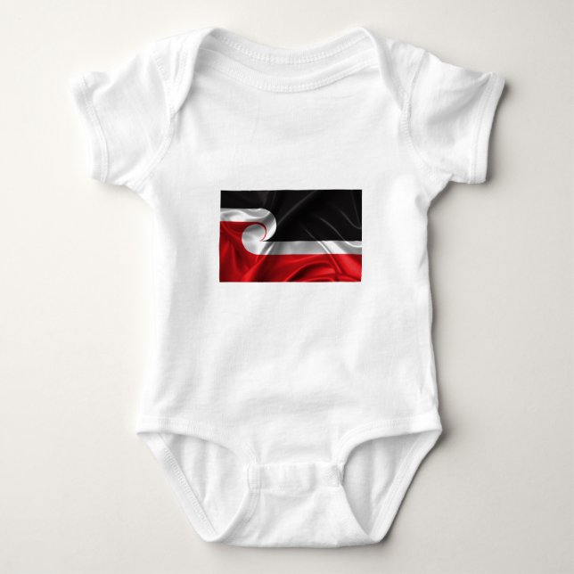 Tino Rangatiratanga flag both sides Baby Bodysuit (Front)