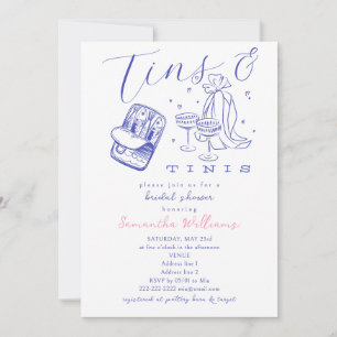 Tins & Tinis Sardines and Martini Bridal Shower Invitation