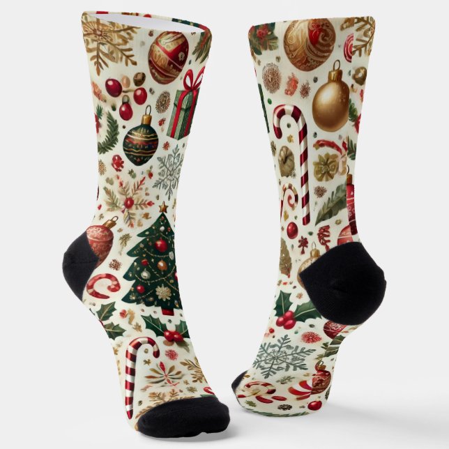 Tinsel and Twinkle Socks (Angled)
