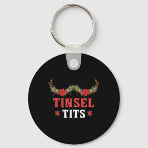 Tinsel Jingle Ball Matching Family Group Xmas  Key Ring