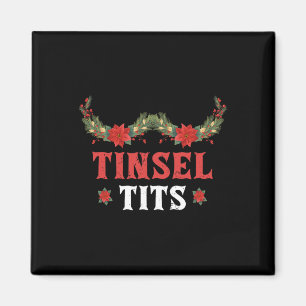 Tinsel Jingle Ball Matching Family Group Xmas Magnet