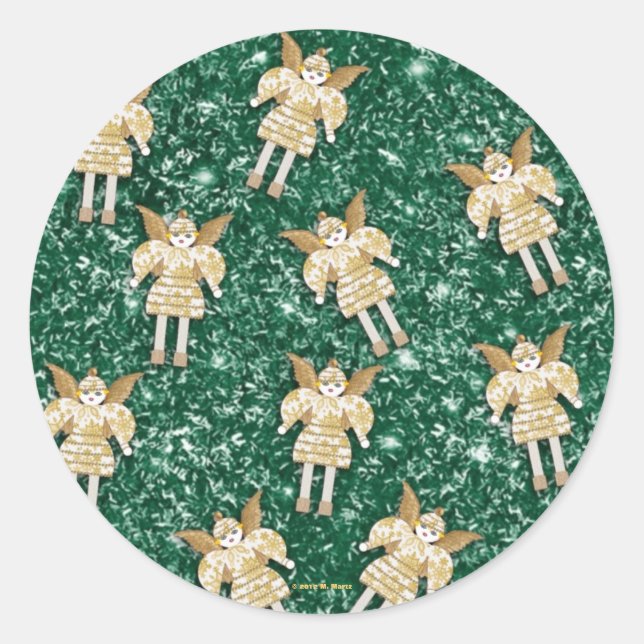 Tinsel Martzkin Christmas Stickers (Front)