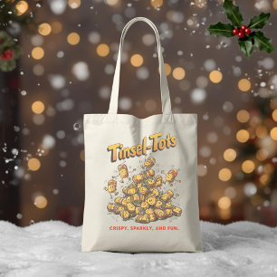 Tinsel-Tots – Funny Christmas Tater Tots Pun Tote Bag