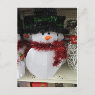 Tinseled Snowman Postcard
