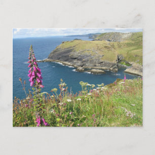Tintagel castle postcard