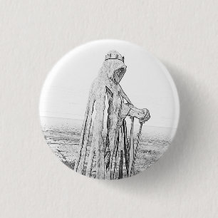 Tintagel King Arthur Monument Cornwall 3 Cm Round Badge
