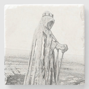 Tintagel King Arthur Monument Cornwall Stone Coaster