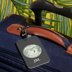 Tinted Georgia State Quarter Design Monogram Luggage Tag