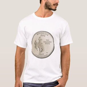 Tinted Wyoming State Quarter Design  T-Shirt