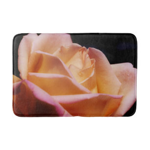 Tinted Yellow Rosebud Flower   Bath Mat