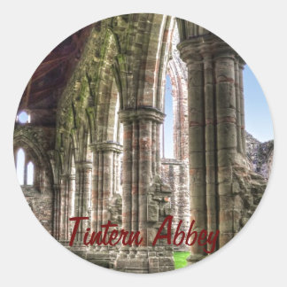 Tintern Abbey, Cistercian Monastery, Wales Classic Round Sticker
