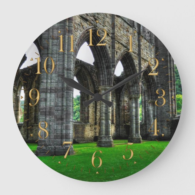 Tintern Abbey, Cistercian Monastery, Wales Large Clock (Front)