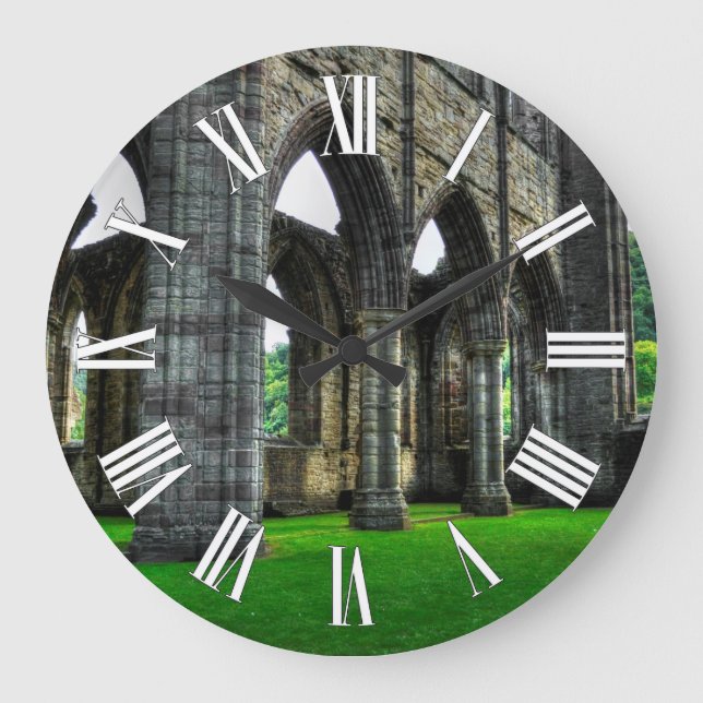 Tintern Abbey, Cistercian Monastery, Wales Large Clock (Front)