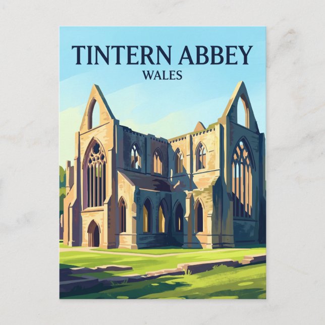 Tintern Abbey Wales Postcard (Front)